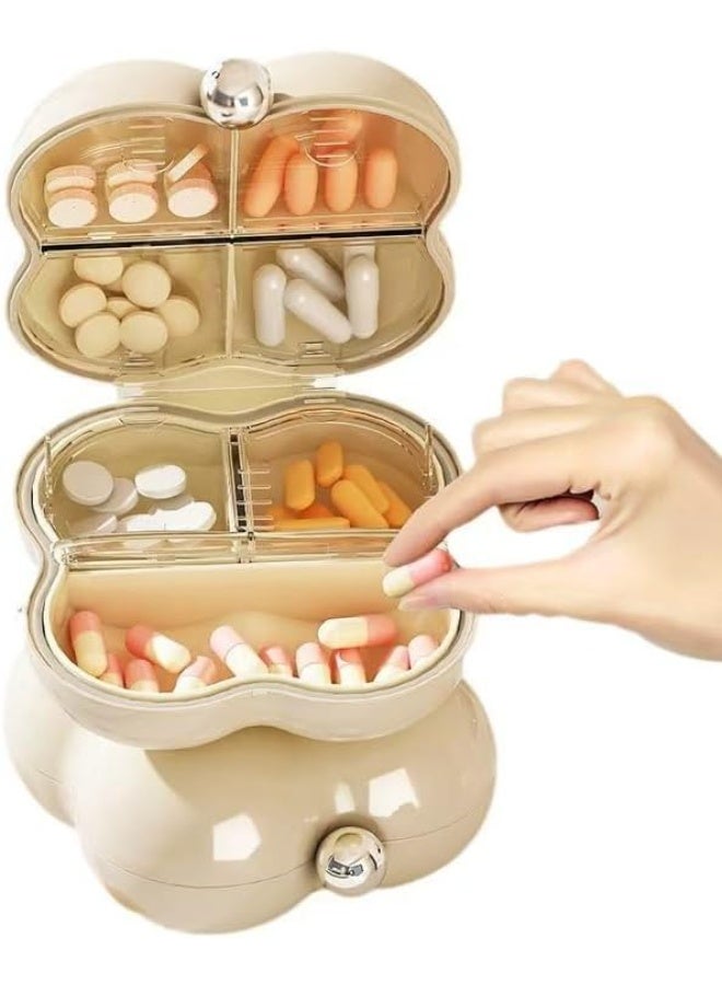 Pill organizer for wallet, travel pill case with 7 storage compartments, small and portable pill box, ideal for on-the-go storage, pill holder for wallet - Image 3
